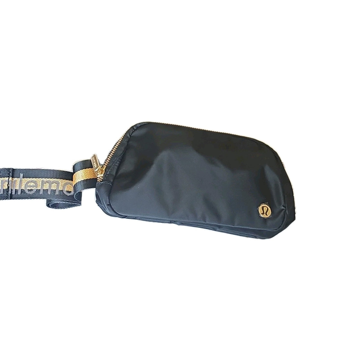 Lululemon Everywhere Waist Belt Crossbody Bag 1L - Black, Gold & White