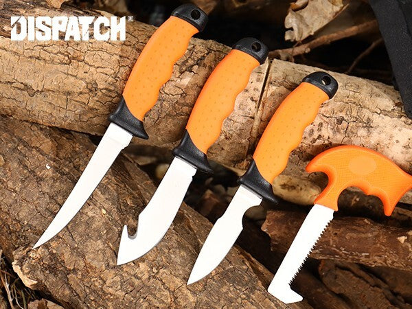 6-Piece Hunting Knife Set with Sharp Blades & Accessories for Field Dressing