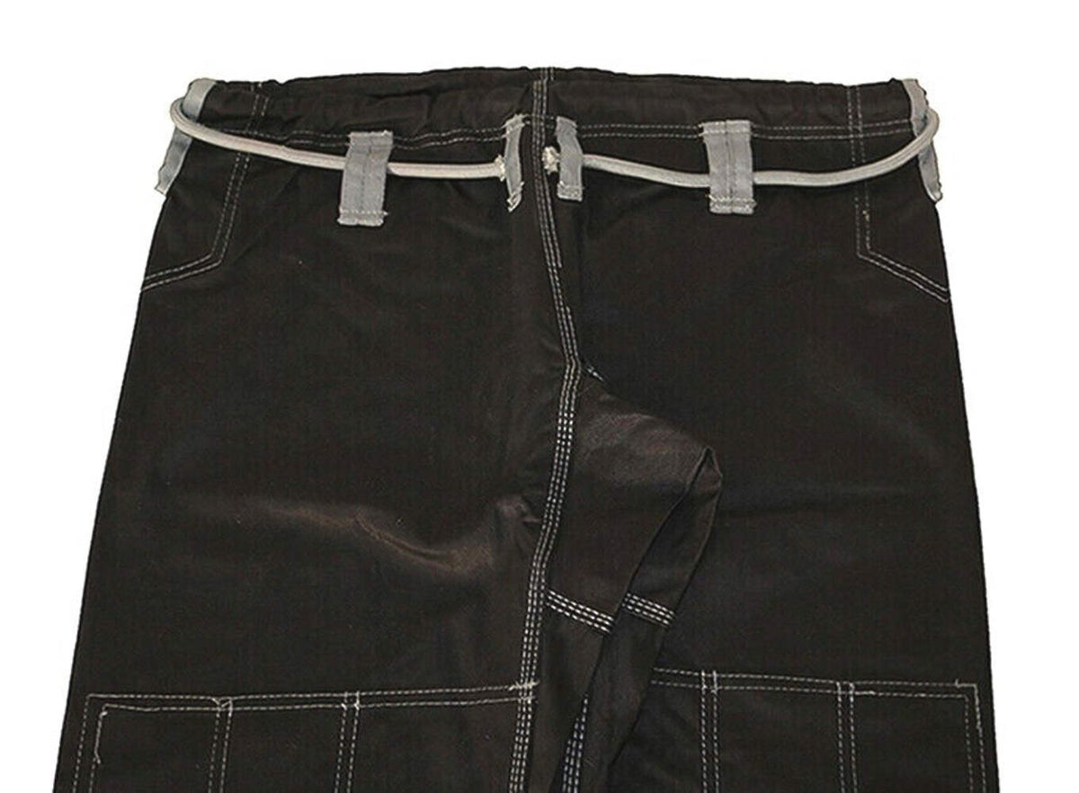 Brazilian Jiu Jitsu Gi Uniform Set with Free Belt - Black and Gray