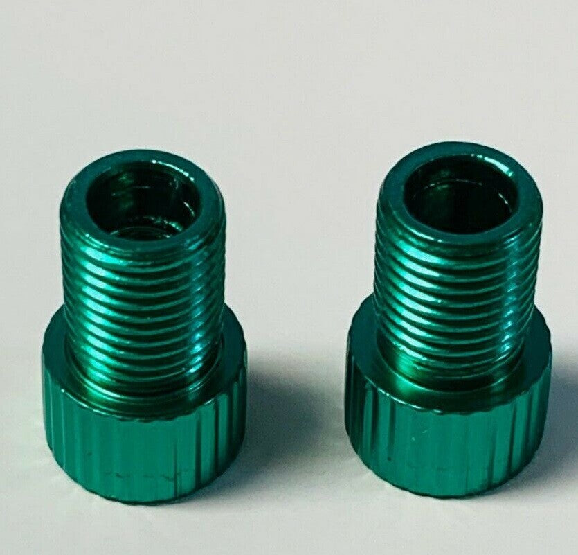 2 Pack Presta to Schrader Valve Adapter Brass Bicycle Tire Conversion