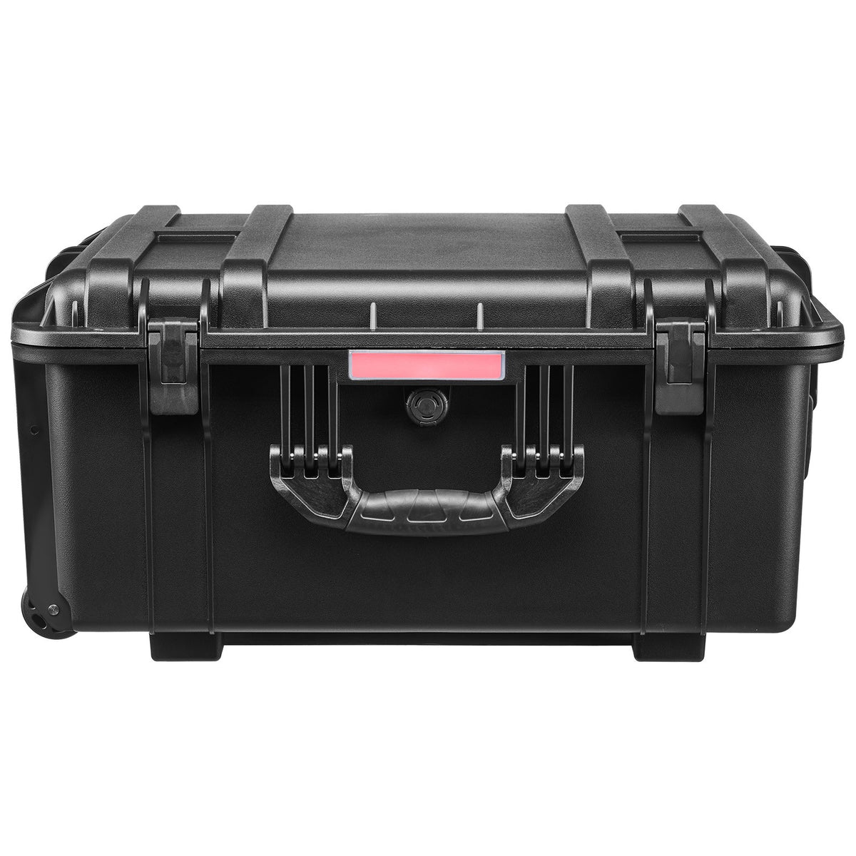 Weatherproof Hard Case with Wheels & Retractable Handle 3.5 Cu Ft Black