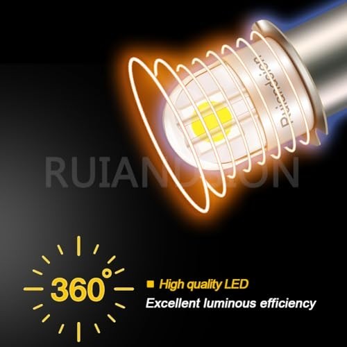 6V LED Flashlight Bulb P13.5S Non-Polarity Bright White Light Replacement