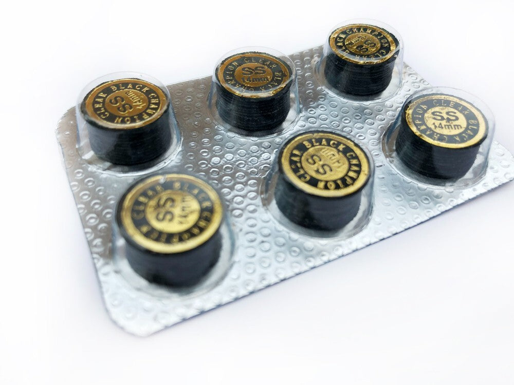 Cue Tip Set - 14mm Gator Soft/Soft-Med 6-Pack | Spin-Enhancing Leather Tips