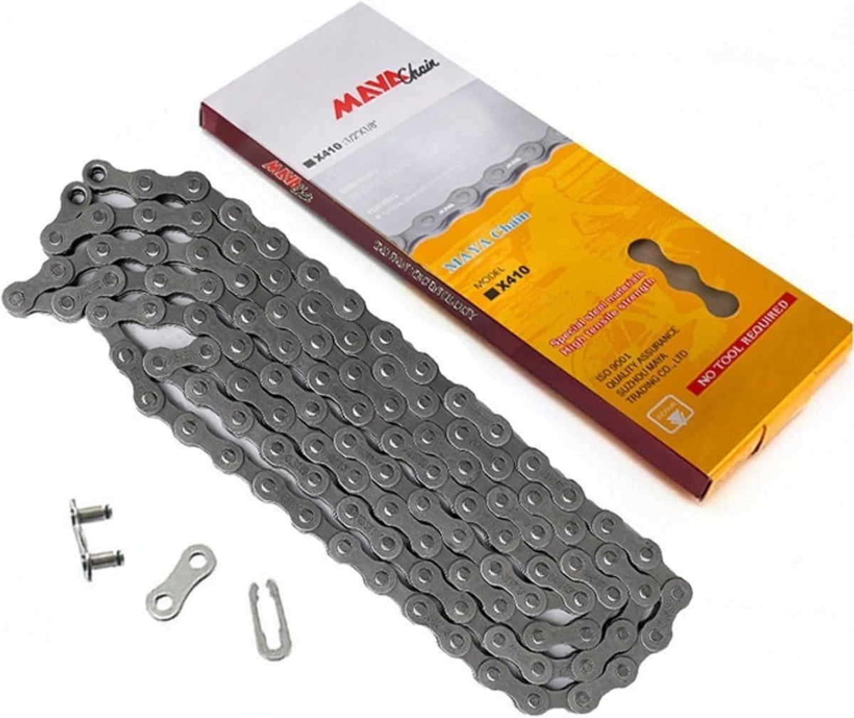 Single Speed Bike Chain 114 Links 1/2 x 1/8 for BMX MTB Road Bikes