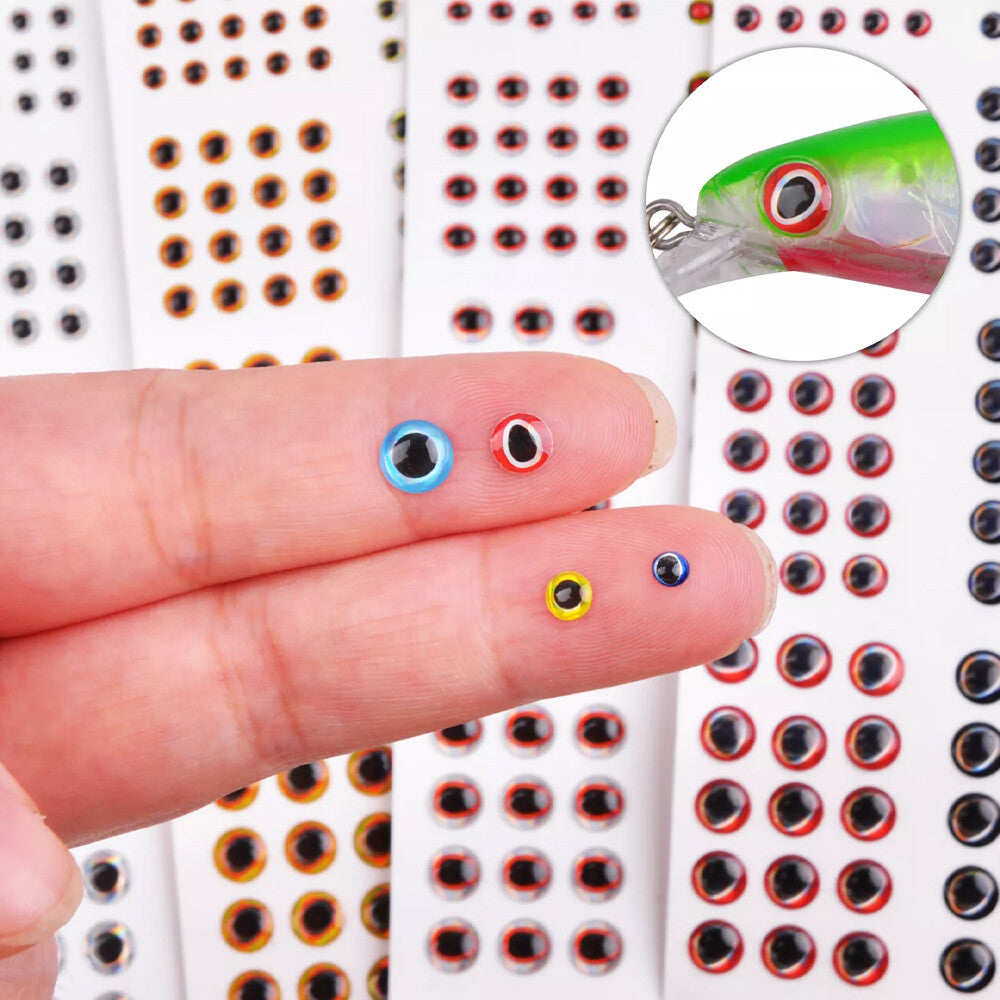 1464Pcs Fishing Lure Eyes 3D Holographic Fish Eyes for Fly Tying & Lure Craft