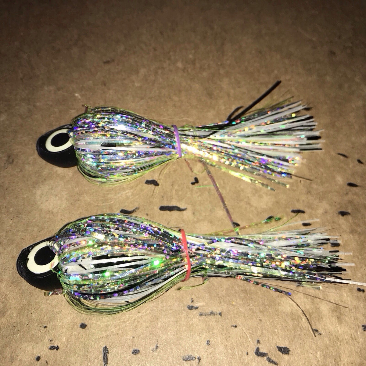 Big Eyes Salmon Trolling Flies Pack of 2 - 4 Inch Rigged Saltwater Lures