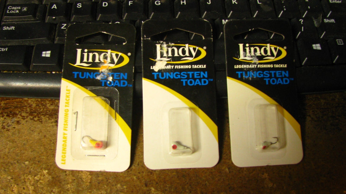 3 Pack Tungsten Toad Fishing Weights - Size 14, Pink, Glow & Chartreuse