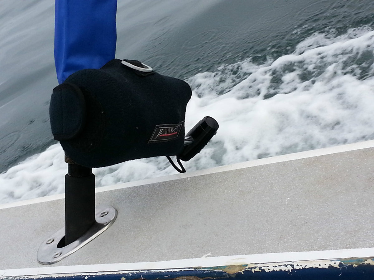 9ft Fishing Rod Cover with Quarter-Cut Design Blue - Travel Rod Sleeve