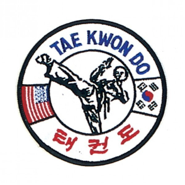 Martial Arts Patch 4 Inch - Taekwondo Embroidered Badge for Uniform