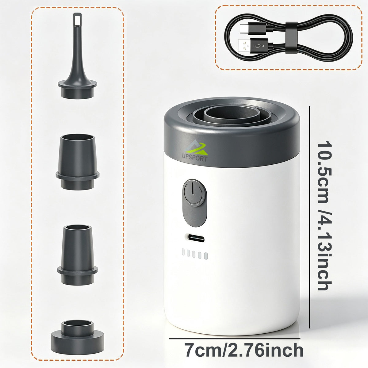 Portable Electric Air Pump 1500mAh for Inflatable Items, Camping & Home Use