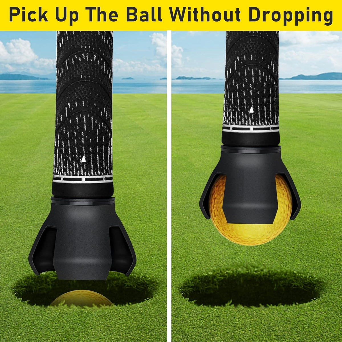 Golf Ball Retriever 4 Pack - Easy Pick-Up for End of Putter