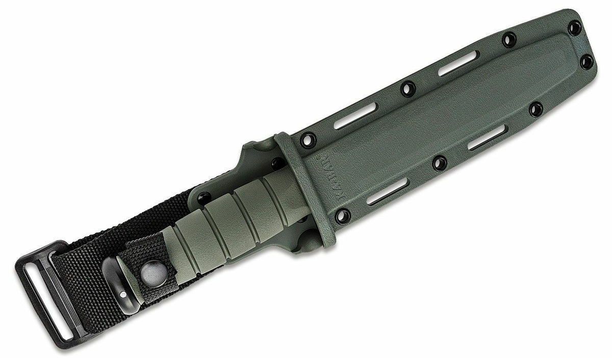KA-BAR Foliage Green Fixed Blade Combat Knife with Sheath 7 Inch Blade