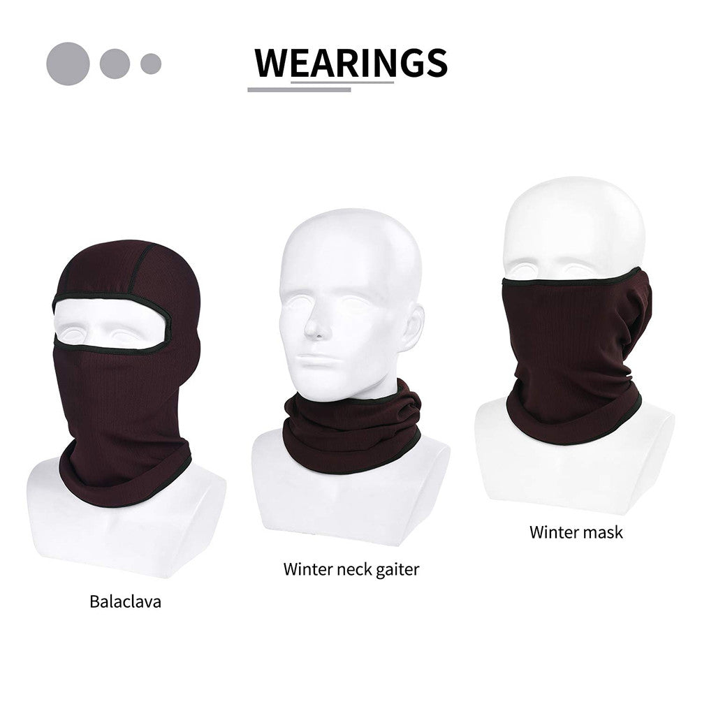 Windproof Fleece Winter Balaclava Ski Mask Full Face Mask for Men Women