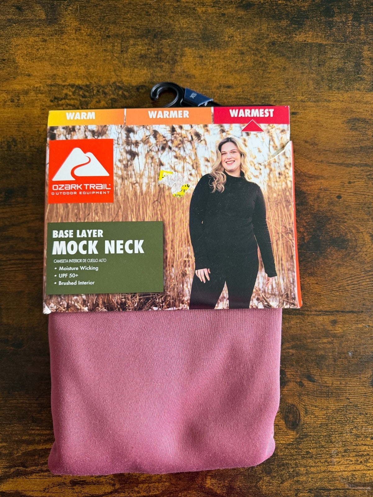 Women's Base Layer Mock Neck Top - Outdoor Activewear, Wild Ginger XS