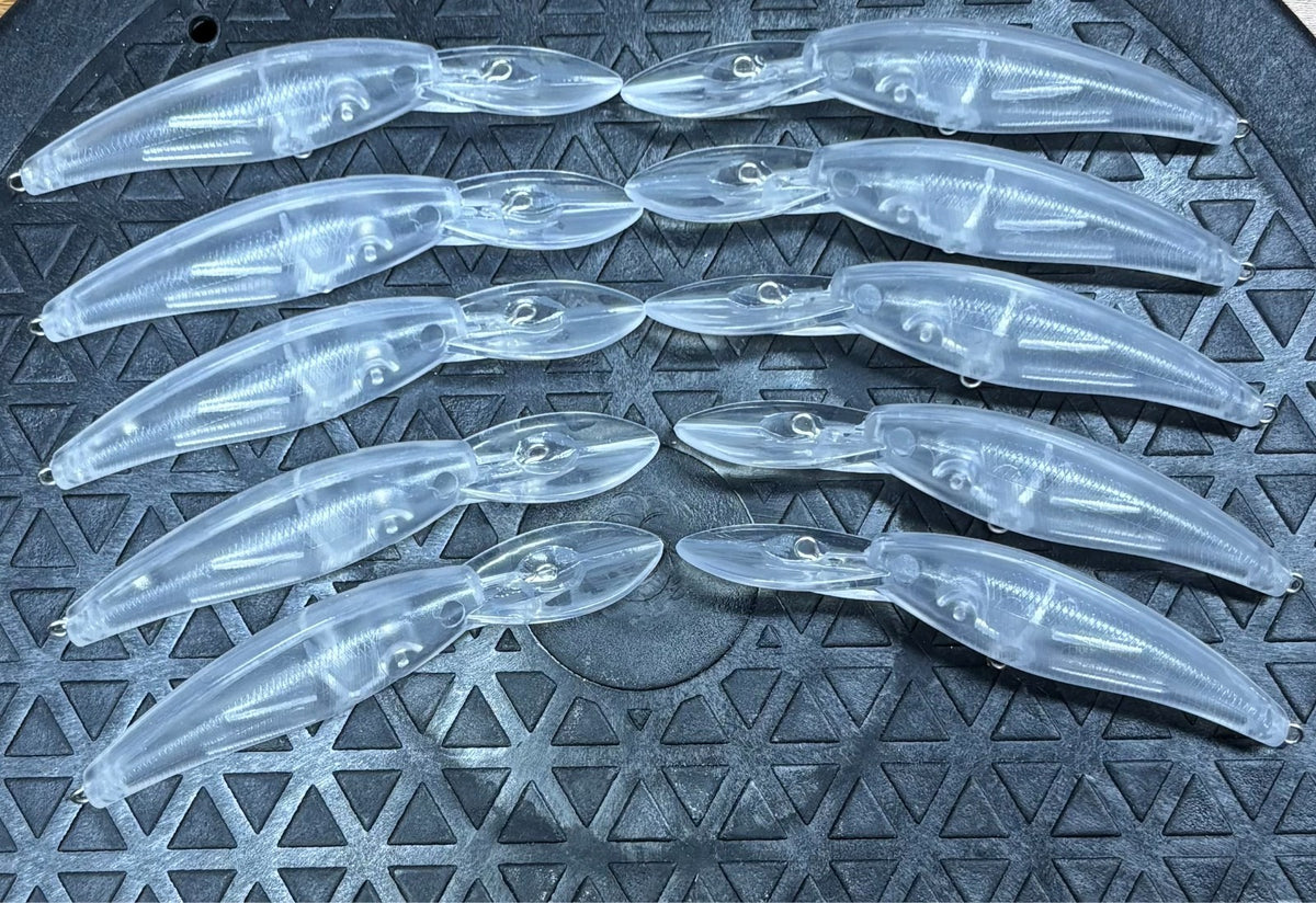 Unpainted Fishing Lure Bodies 3.5 Inch 1/4oz Pack of 10