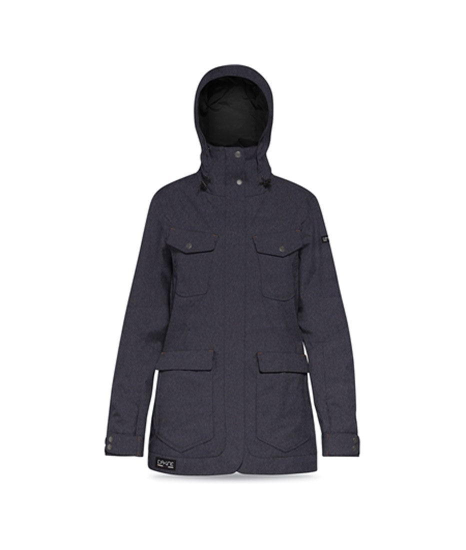 Women's Dakine Canyons Shell Snowboard Jacket Medium Denim Black