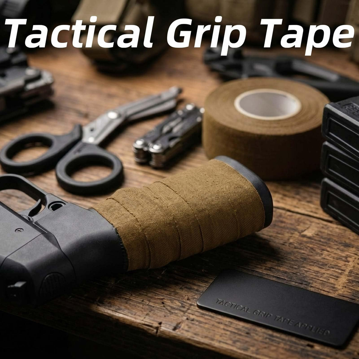 Gun Grip Tape Non-Reflective No Residue Coyote Brown 2 Rolls