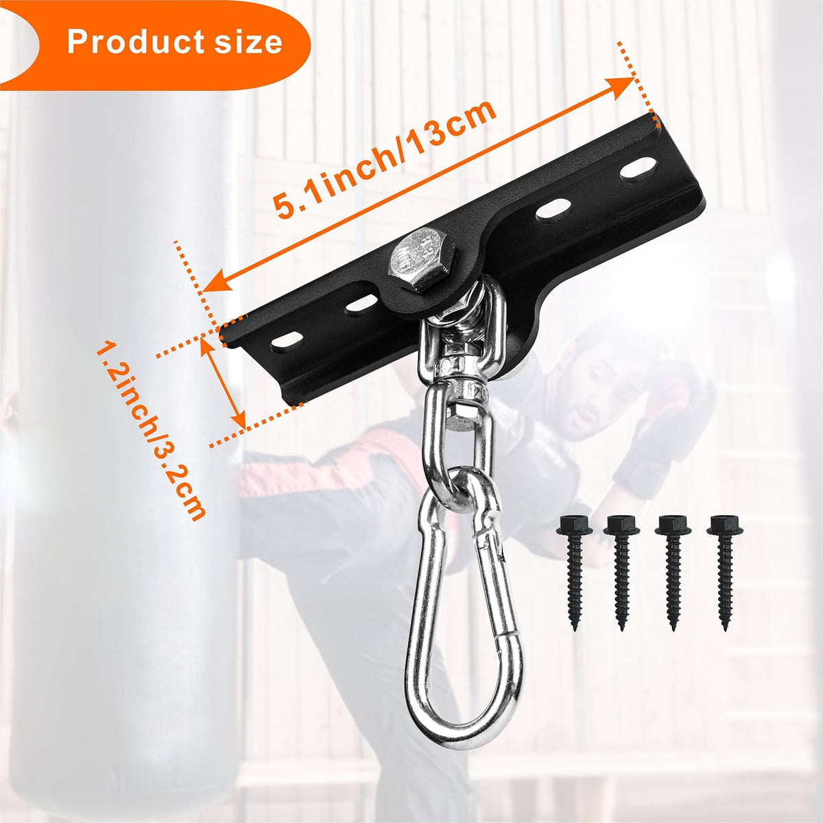 Heavy Punching Bag Hanger Wall Ceiling Mount with Swivel for Boxing & Martial Arts
