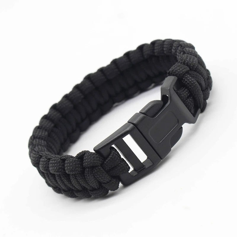 Outdoor Paracord Survival Bracelet with 7-Core Emergency Rope - Adjustable
