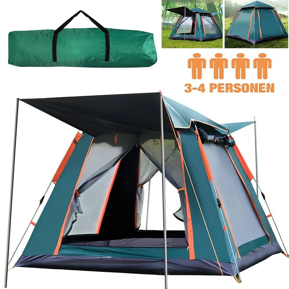 Automatic Pop-Up Camping Tent for Family 4 Person Outdoor Hiking Shelter