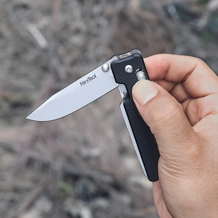 Multi-Tool with Scissors and Blade - Black G10 Handle, Pocket Size