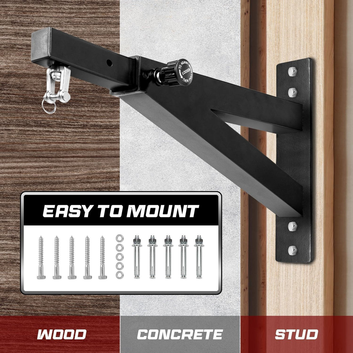 Heavy Bag Wall Mount Hanger Adjustable Heavy Duty Boxing Equipment