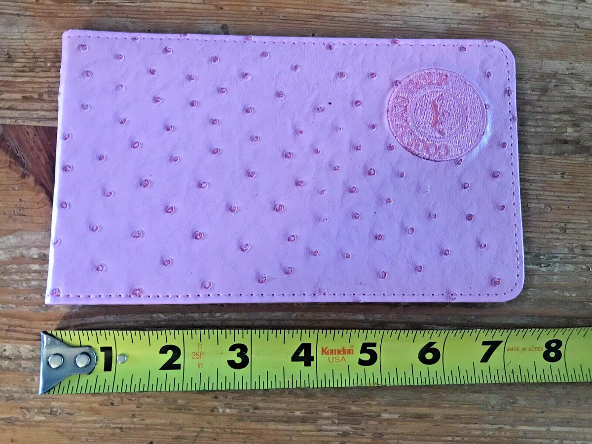 Pink Golf Scorecard Holder with Embroidered Logo - Golf Accessories