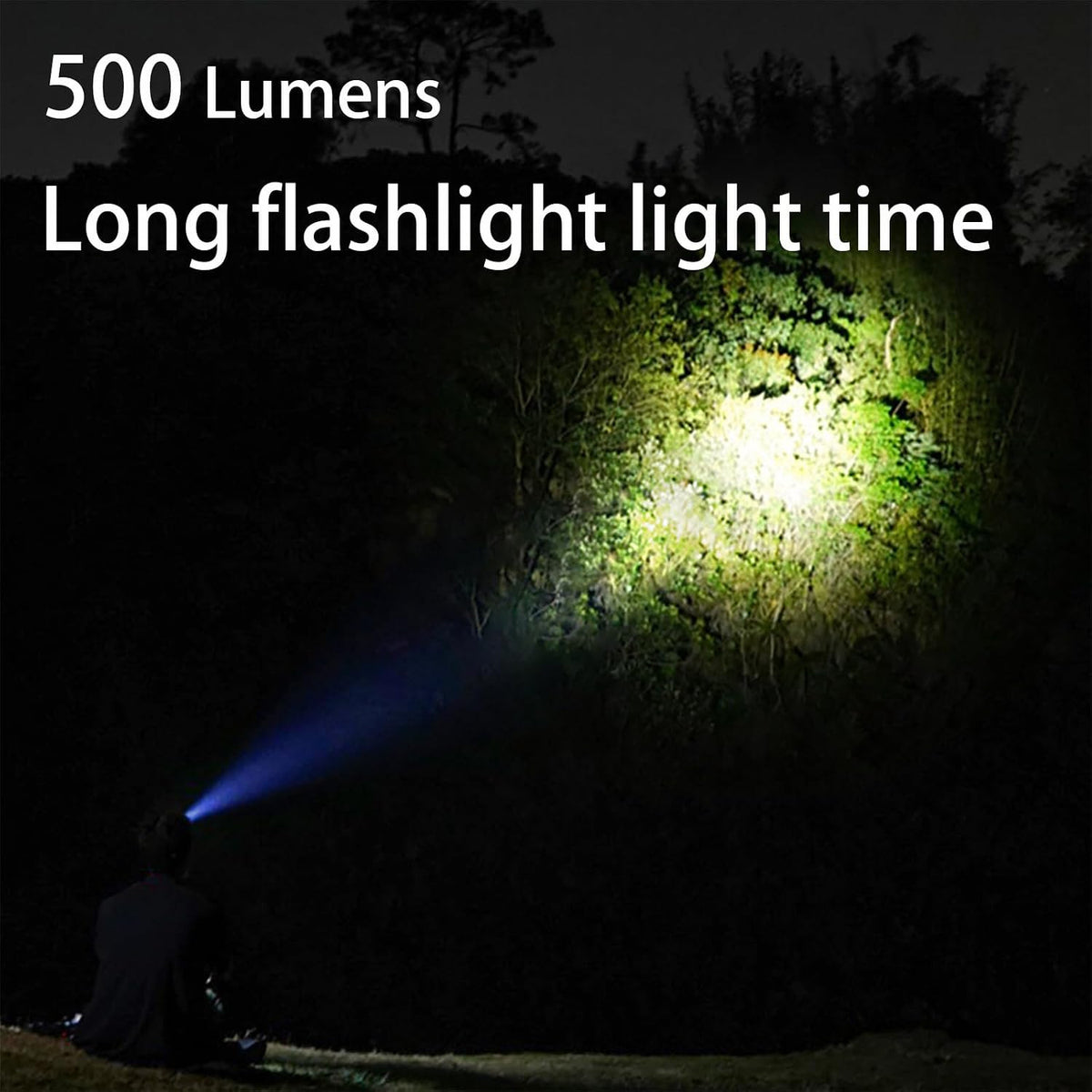 Heavy Duty LED Flashlight with 3 D Cell Batteries, High Lumens, Emergency & Outdoor Use