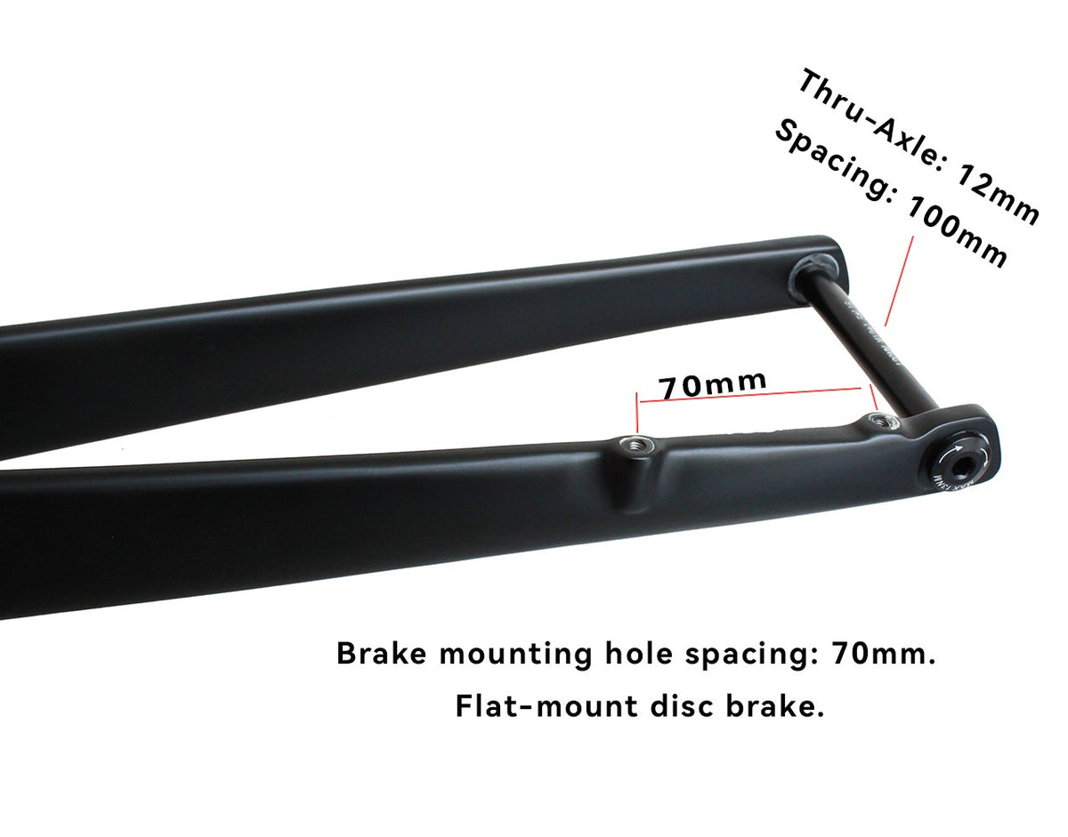 Full Internal Cable Routing Tapered Gravel and Road Bike Fork 1-1/8 to 1-1/2