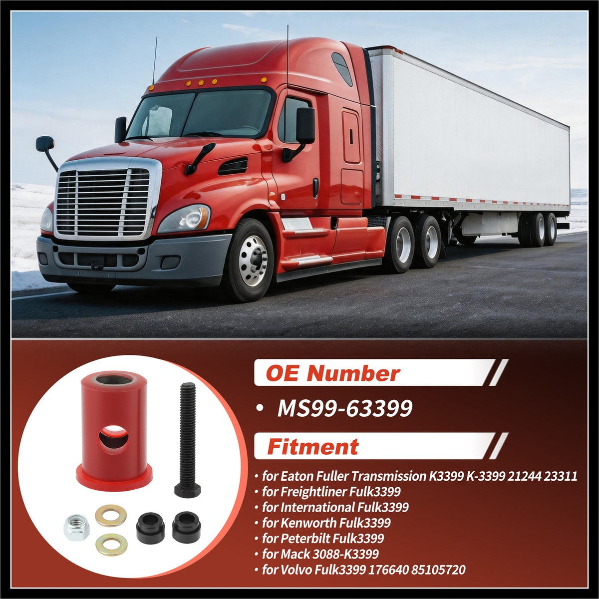 Transmission Shift Isolator Bushing Kit for Eaton Fuller Trucks