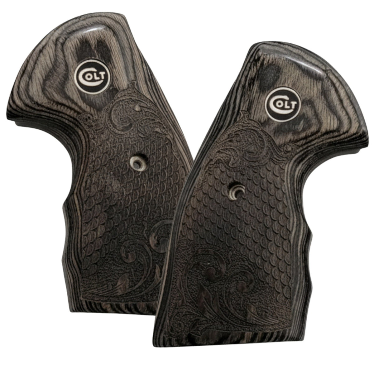 Premium Colt Python Black Rosewood Scroll Grips for 2020+ Models