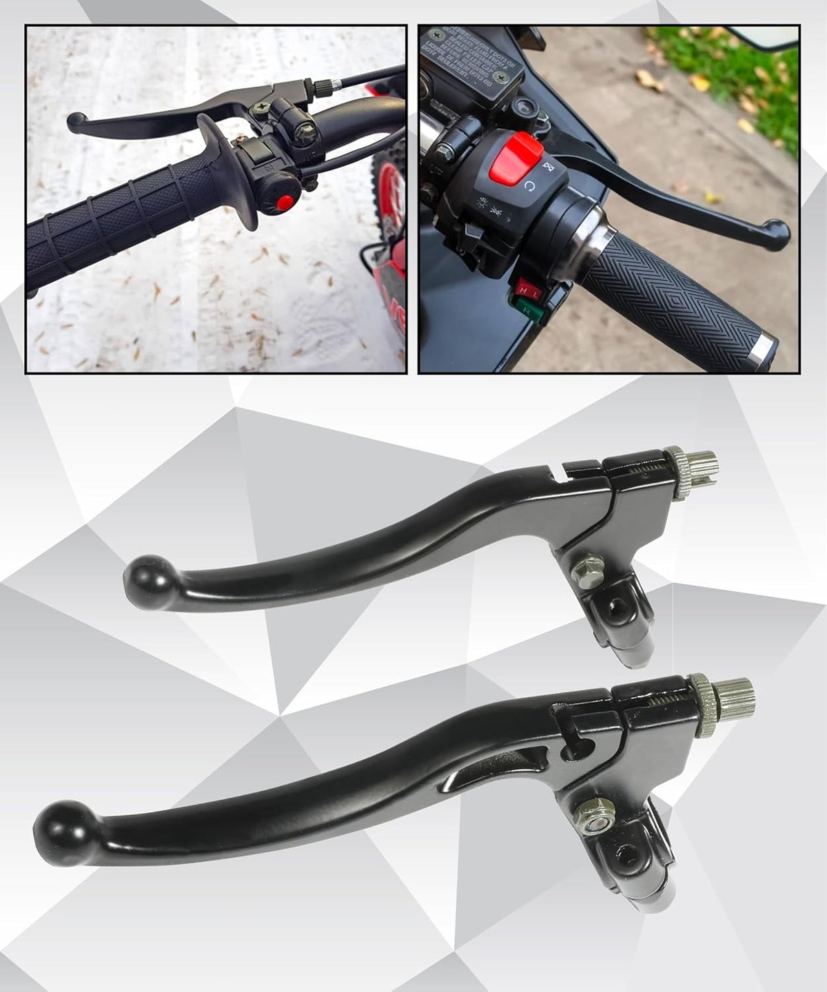 Universal 7/8 Inch Motorcycle Clutch Brake Lever Set Aluminum Handlebar Fitment