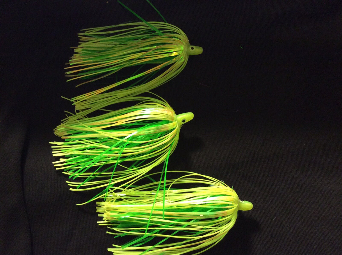 Salmon Trolling Flies Pack of 3-4 Inch Unrigged Silicone & Mylar Baits