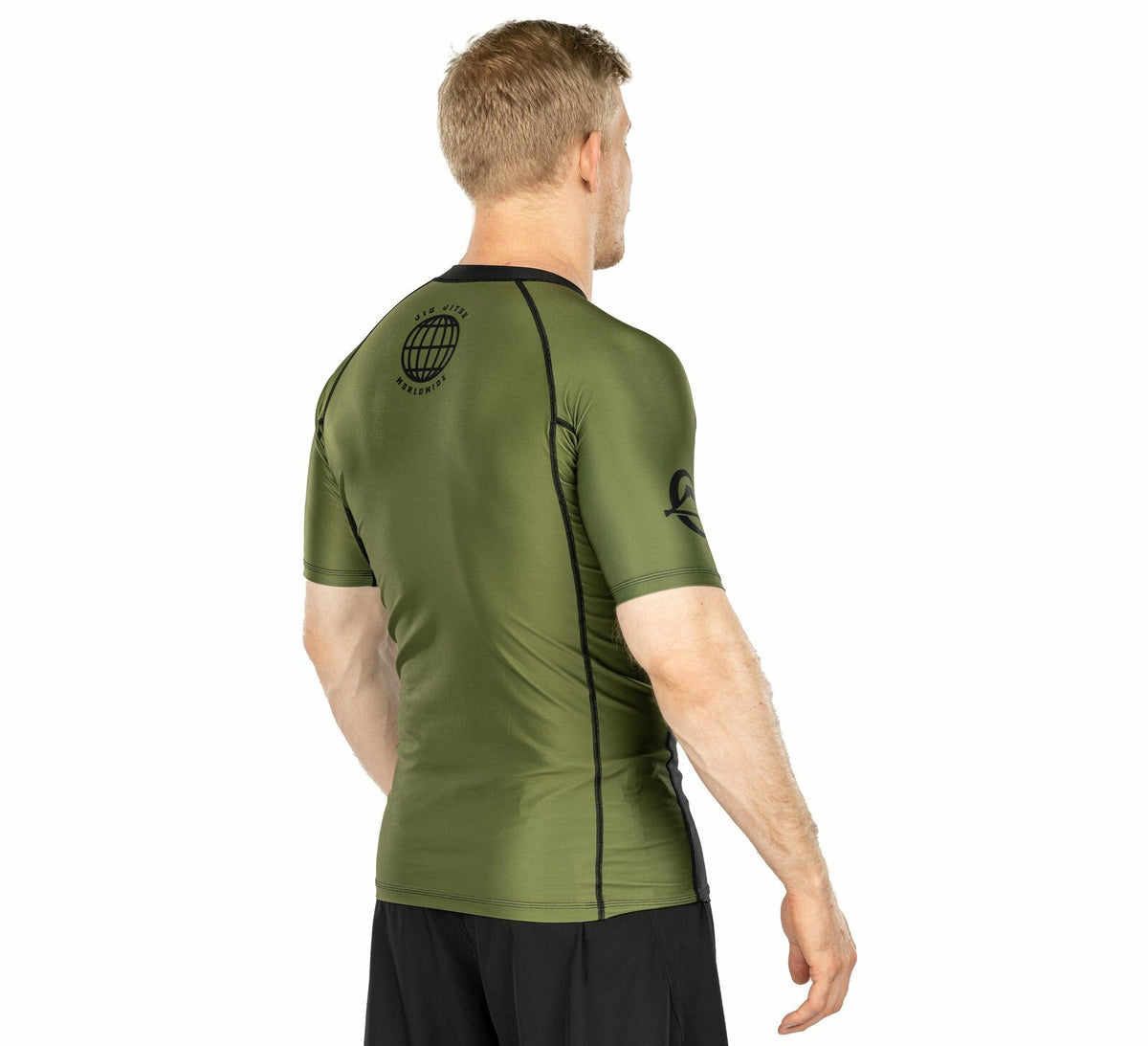 MMA Rashguard Short Sleeve Compression Top for BJJ & Training - Green