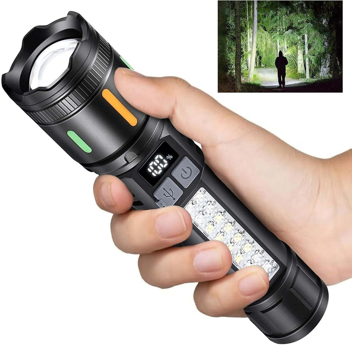 High Power 3000 Lumens Waterproof Shockproof Tactical Flashlight