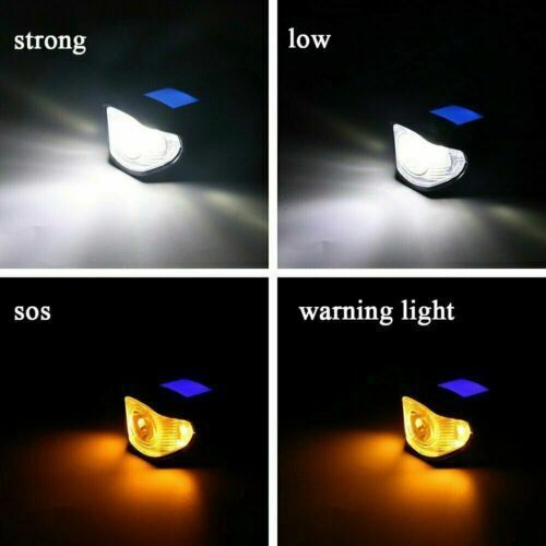 Super Bright USB Rechargeable Waterproof Bicycle Front Headlight with 6 Modes