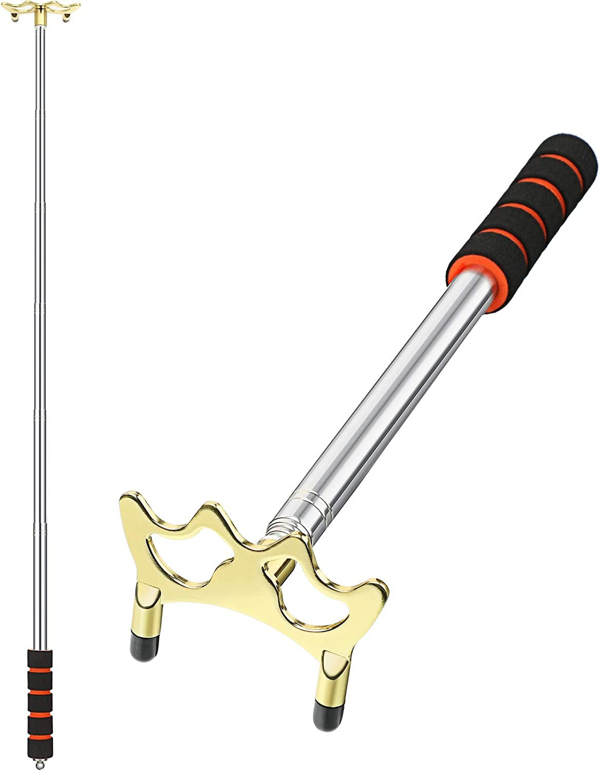 Retractable Billiard Bridge Stick with Brass Head – Extendable Cue Accessory