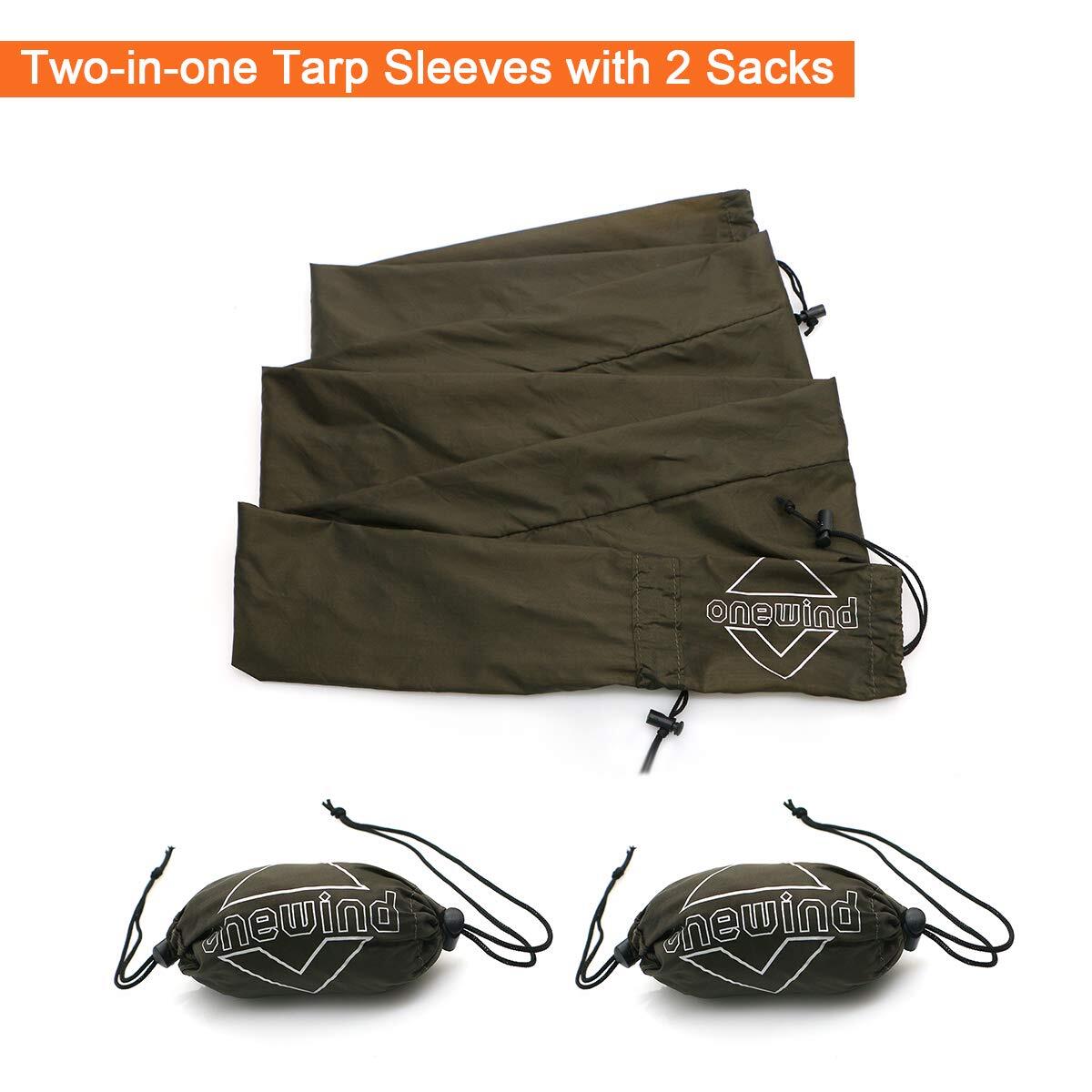 12ft Camping Tarp Sleeve Rain Fly for Hammocks and Tents - Water-Resistant, Easy Storage