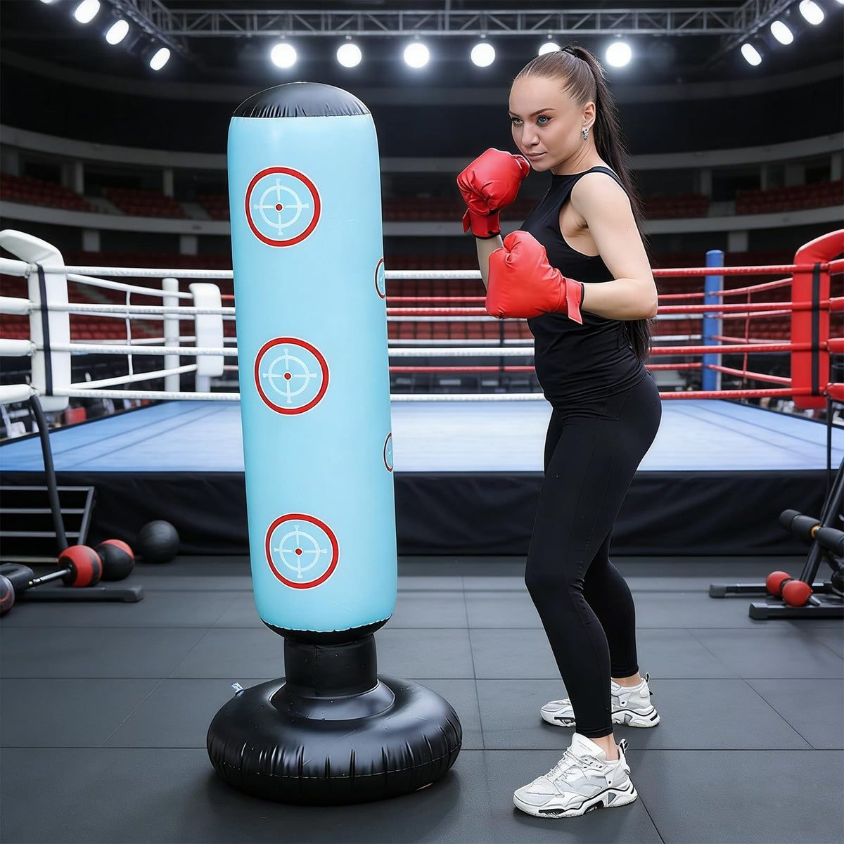 Inflatable Freestanding Punching Bag for Kids & Adults Heavy Duty Boxing Equipment
