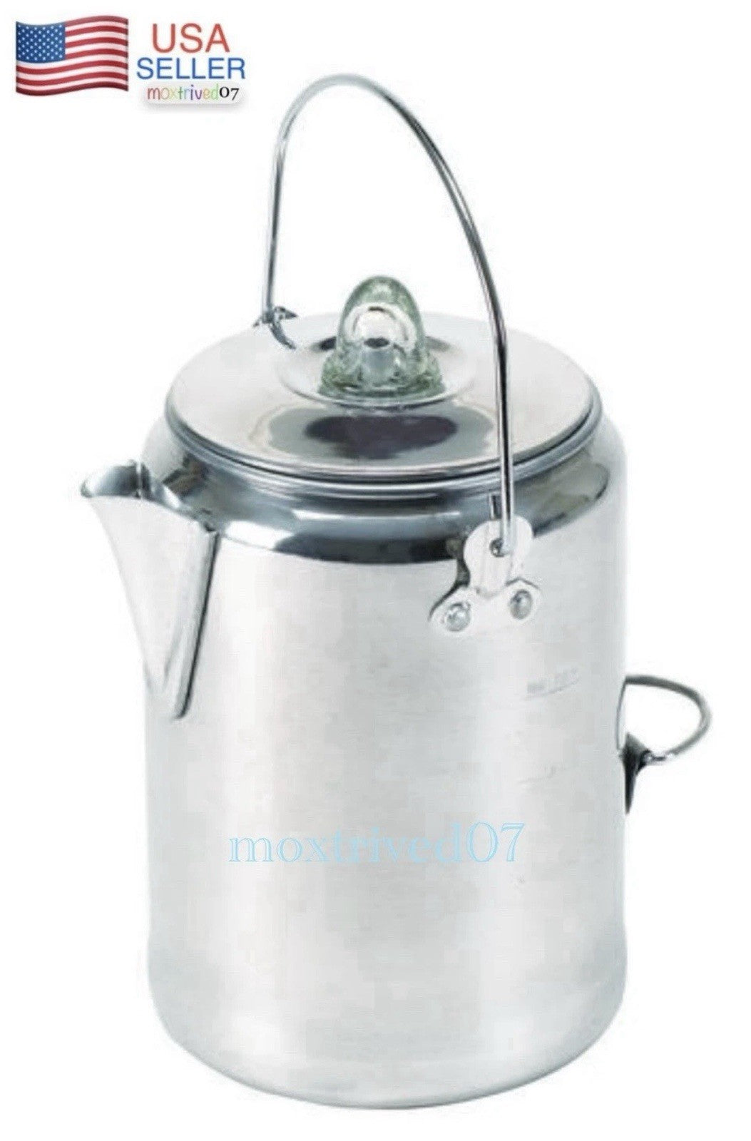 9 Cup Aluminum Camping Percolator Coffee Pot for Campfire Hiking