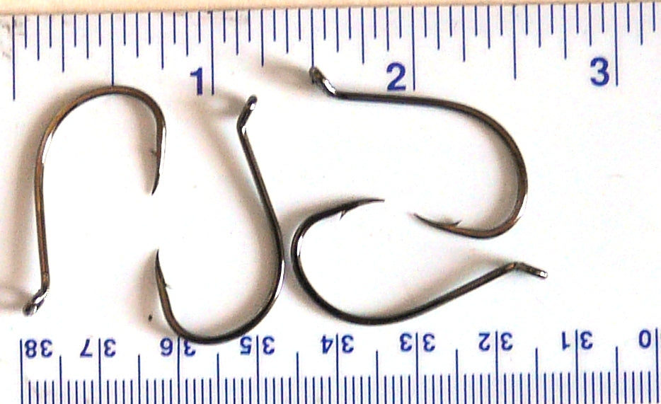 Black Octopus Fishing Hooks Size 2/0 - 100 Heavy Duty Sharp Hooks