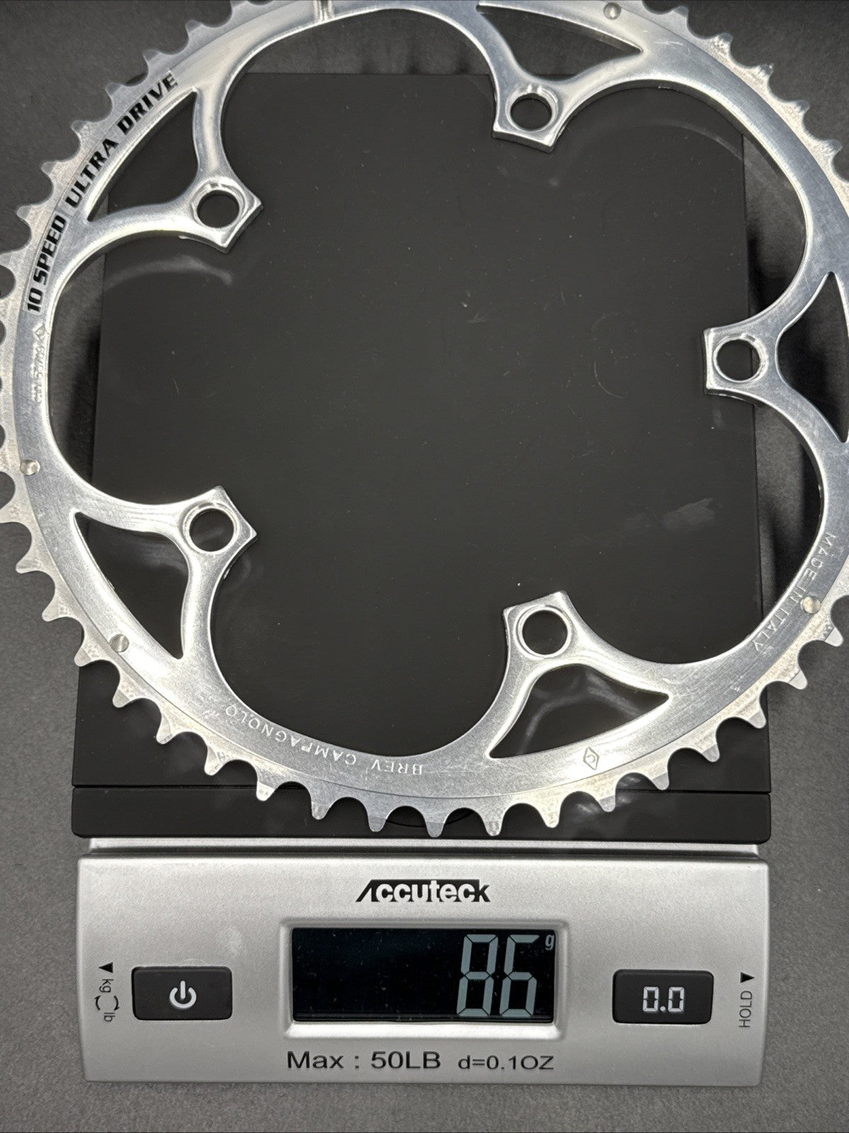 Campagnolo 10-Speed C10 Ultra-Drive 5-Arm 135 BCD Chainring - Polished Silver