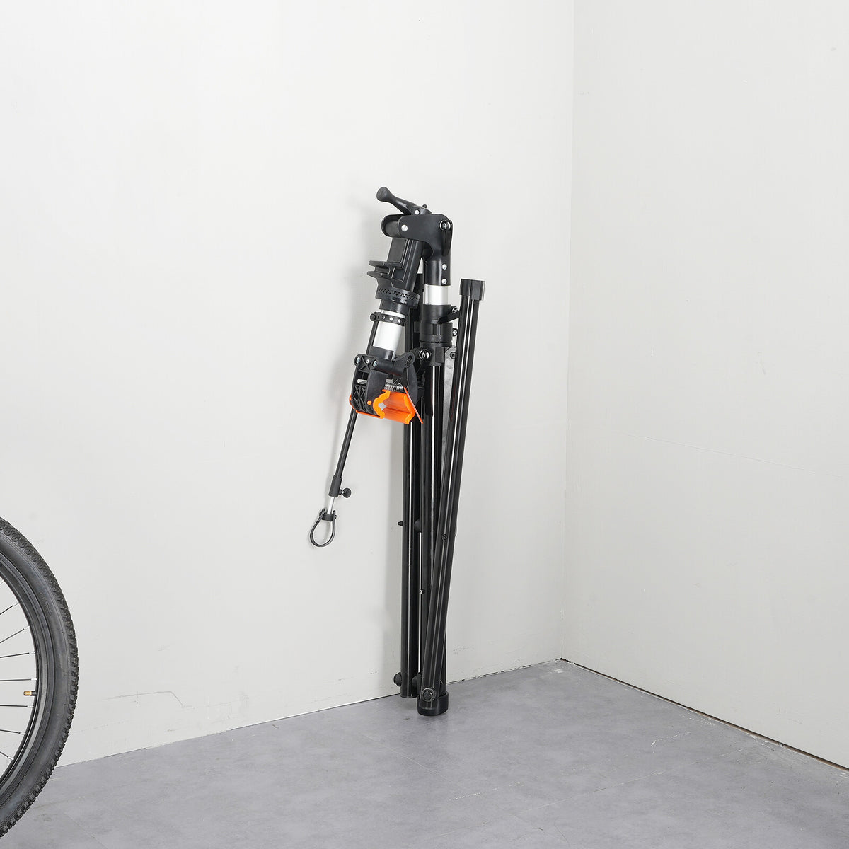 Bike Repair Stand Heavy-Duty Aluminum Folding Bicycle Work Stand with Adjustable Height and 66LBS Capacity