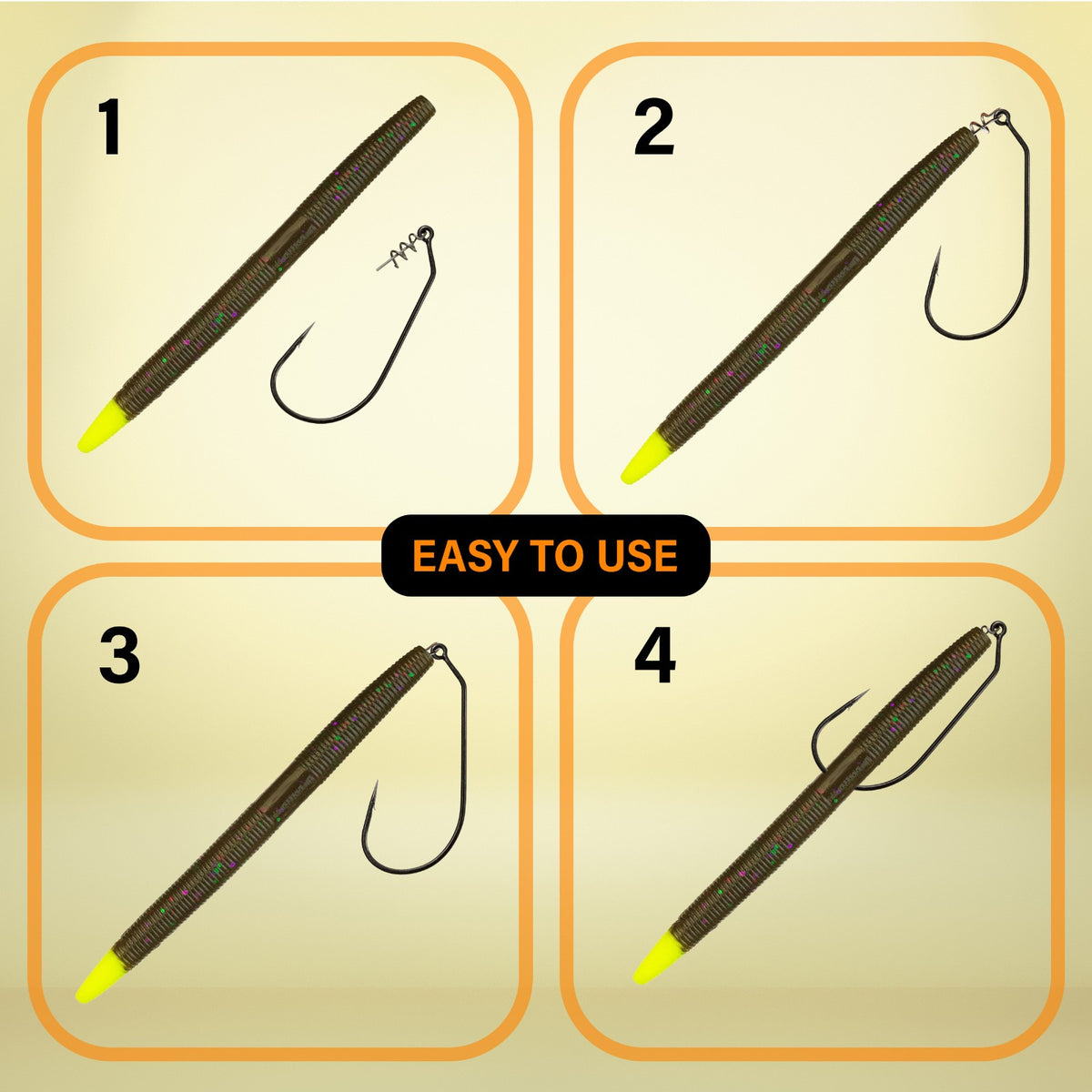 Fishing Hooks 25 Pack Ultra Sharp Swimbait Hook Set for Bass and Soft Plastics