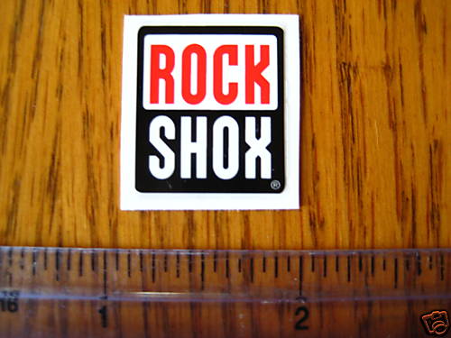 Small Mountain Bike Fork Sticker Decal - Rock Shox Red/Black