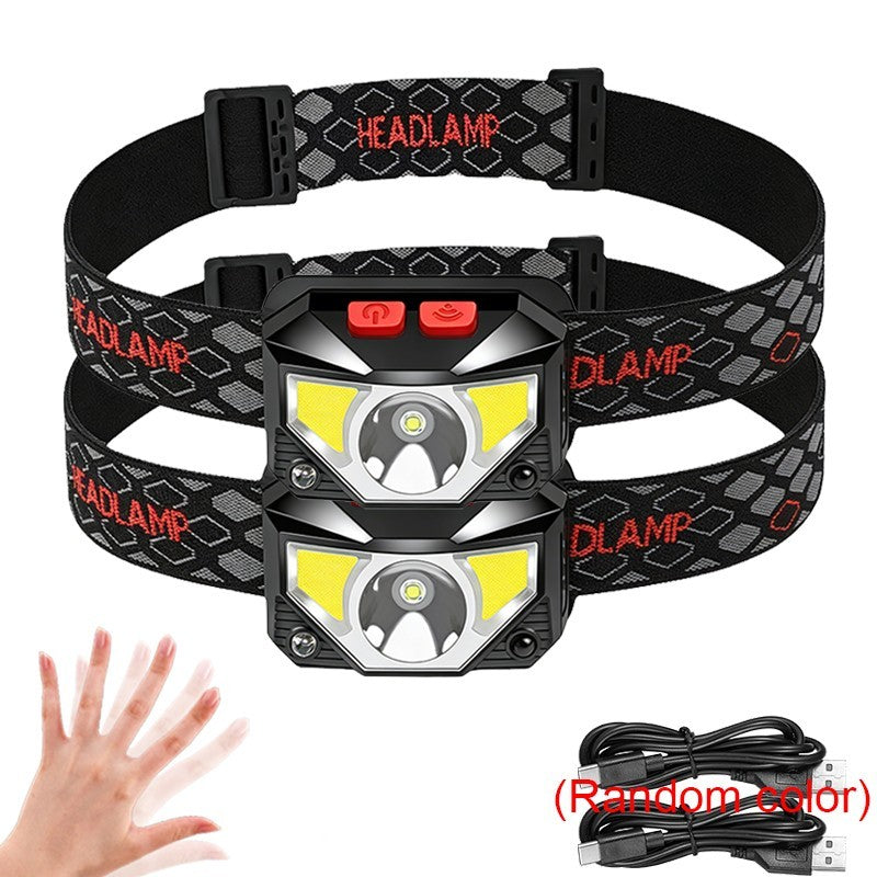 Rechargeable LED Headlamp with Red White Light Modes Waterproof Camping Light