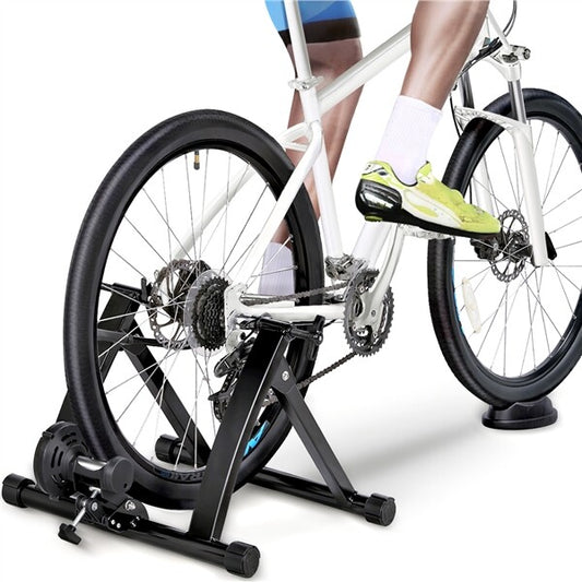 Magnetic Bike Trainer Stand for Indoor Cycling Fitness - Steel, Black