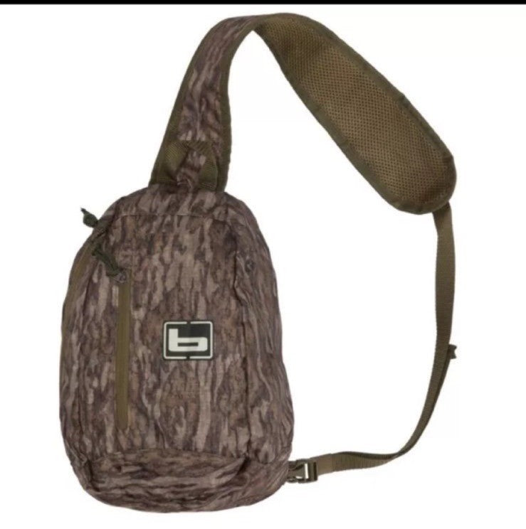 Packable Camo Sling Backpack for Hunting Mossy Oak Bottomland Nano