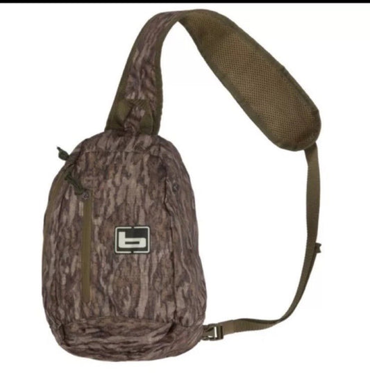 Packable Camo Sling Backpack for Hunting Mossy Oak Bottomland Nano