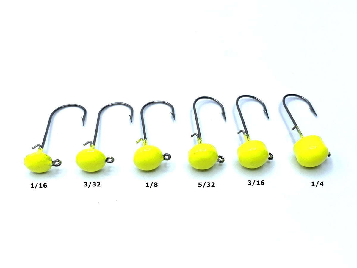 Fishing Jig Heads Toadstool Ned Rig Shroomz Style with Black Nickel Hooks